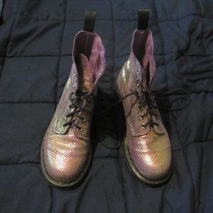 Purple shimmer boots